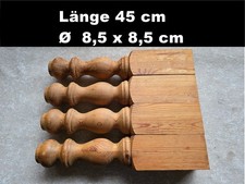 4 Holz Beine Möbelbeine Bettfüße Möbelfüße Tischbeine Holzfüße Höhe 45 cm