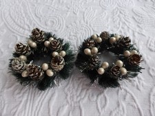 2 Kerzen Tropfenfänger Kranz