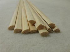 10Stk 90cm Viertelstableiste Kiefer 7x7mm Viertelrund Holzleisten