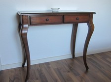 repräsentativer Konsolentisch mit 2 Schubladen ~ Nussbaum ~  Vollholz