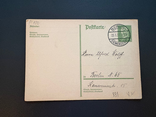 Postkarte - dr, gs