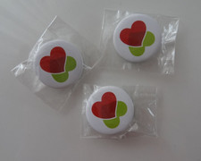 3 x Anstecker Herz Herzen Pin