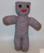 Handgefertigte Strickpuppe "Katze" Unikat ca. 16cm Puppe gestrickt Erbstück _kp