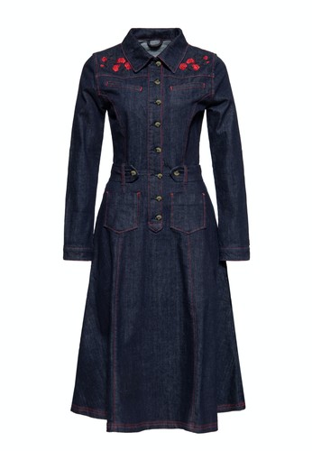 Queen kerosin damen jeanskleid - damen,