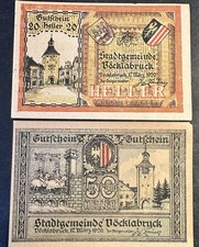 2 Banknoten Notgeld Stadtgemeinde Vöcklabruck 1920