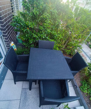 Polyrattan Balkon Set Sitzgruppe Garnitur Garten Möbel Stühle Tisch