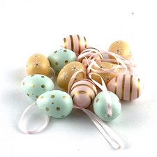 12 Ostereier 4 cm Kunststoff