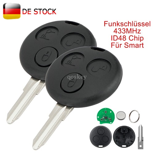 Funk schlüssel für smart - 2x,