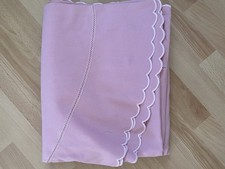 Sehr große alte Tischdecke altrose oval ca. 262x150 cm einfarbig (31)