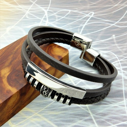 Wsesto herren armband - herren, leder