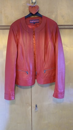 Lederjacke damen rot lammnappa - lederjacke,
