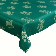 Tischdecke Tischtücher Weihnachten Viele Größen Weihnachtskugel Gold Grün ÖkoTex