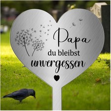 Grabstein Herz Metall