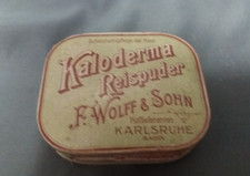 altes Schächtelchen Kaloderma Reispuder F. Wolff & Sohn Karlsruhe ca. 1890-20
