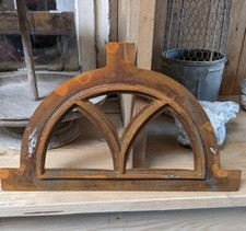 GUSSEISENFENSTER FENSTER HALBRUND GUSSEISEN ANTIK VINTAGE COTTAGE STIL NEU EISEN