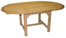 Premium Teak Ausziehtisch oval