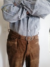 Trachtengürtel Farbe Braun Leder Gürtel 95 cm hochwertig mit Schliesse Trachtenm