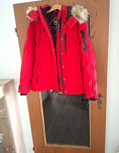 Superdry premiumparka rot mit - premiumparka,