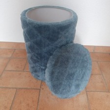 DDR  70er Jahre Plüsch Hocker Wäschepuff Sitzhocker