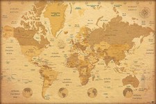 Map of the World Vintage