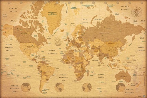 Poster map the world - map, of