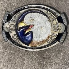 Gürtelschnalle Eagle Live To