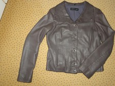 Lederjacke Lammnappa Gr. 34 Farbe schlamm Knöpfe total anschmiegsam neuwertig