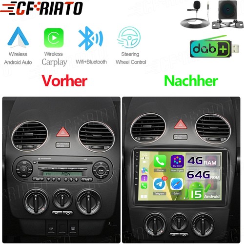 Dab carplay 64gb android 15 - dab+, 4+64gb