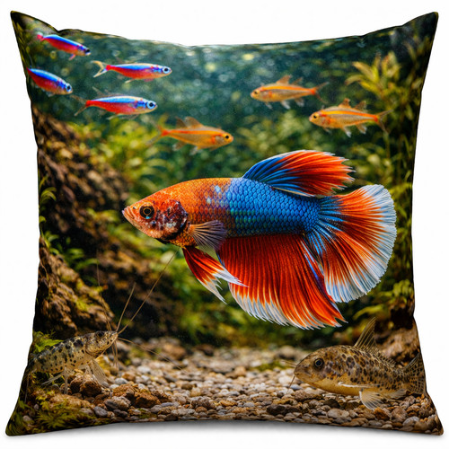 Kissen aquarium kampffisch - aquarium,