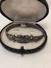 Vintage Balinesisches Armband 925er Silber | Löwenkopf & Florale Ornamente