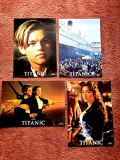 Titanic Aushangfotos 4 Stck. A3, 30x42cm, Leonardo DiCaprio, Kate Winslett