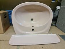 Waschbecken beige mit Ablage