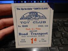 Straßentransportanhänger Weißblech ? 1939 ERA TOY SHOP DOCKET PREISSCHILD 