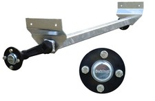Achse f. Humbaur 750kg PKW Anhänger 4x100 Auflage 1365mm C= 1650 MB8 Schlegl 