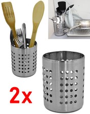 2x Besteckhalter Edelstahl