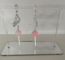 Ohrringe f. Lutscher Pink* Fans Mini  18. Geburtstag Geschenk Party Lustig Charm