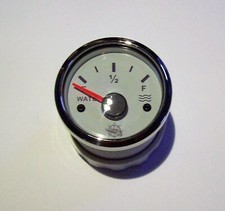 Tankuhr Tankanzeige Füllstandsanzeige für Wasser weiß 12/24Volt 10-180 Ohm