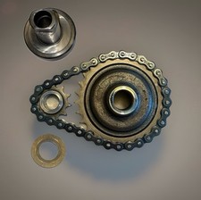 Simson SR2 SR1 Freilaufkettenrad Pedalantrieb Motor Rollenkette Bremskörper DDR 