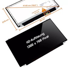 15,6" LED orginal Display glossy passend für HP Probook 450 G4 WXGA HD 1366x768