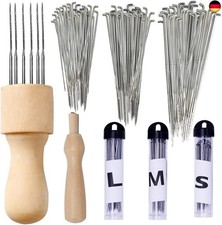 101 Stücke Filznadeln Set, 3 Größen Wolle Filzen Nadeln mit 3 Stücke Nad