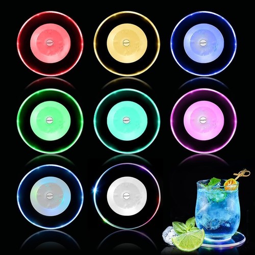 8er set led untersetzer - led,