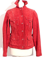 Damen Wildlederjacke, rot, Gr