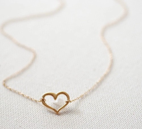 Karat gold halskette - halskette, herz