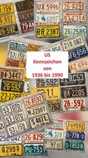USA US Nummernschild ab 1936  Alte Kennzeichen KFZ Auto Original Metall Schild 