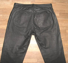 fette - ENJOY - Herren- LEDERJEANS / Lederhose in schwarz ca. W35-36 / L32