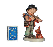 HUMMEL Figur Nr. 1 Geigerlein mit Hund FM TMK 3 Puppy Love 1956-1959 Goebel