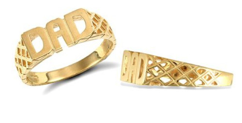 9ct gelbgold papa ring mit - gelbgold,