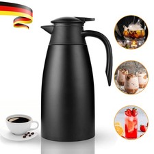 Isolierkanne Edelstahl 2L mit doppelwandigen Kaffekanne Teekanne Thermoskanne DE