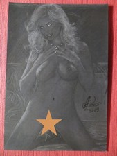 Original Pencil/Pastel , Akt, erotische Zeichnung, nude drawing, femme nu  18x27