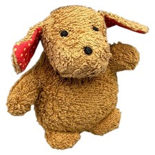 Sigikid Fips Hund Frottee Plüsch Stofftier 16cm Braun Rot Gelb Gepunktete Ohren